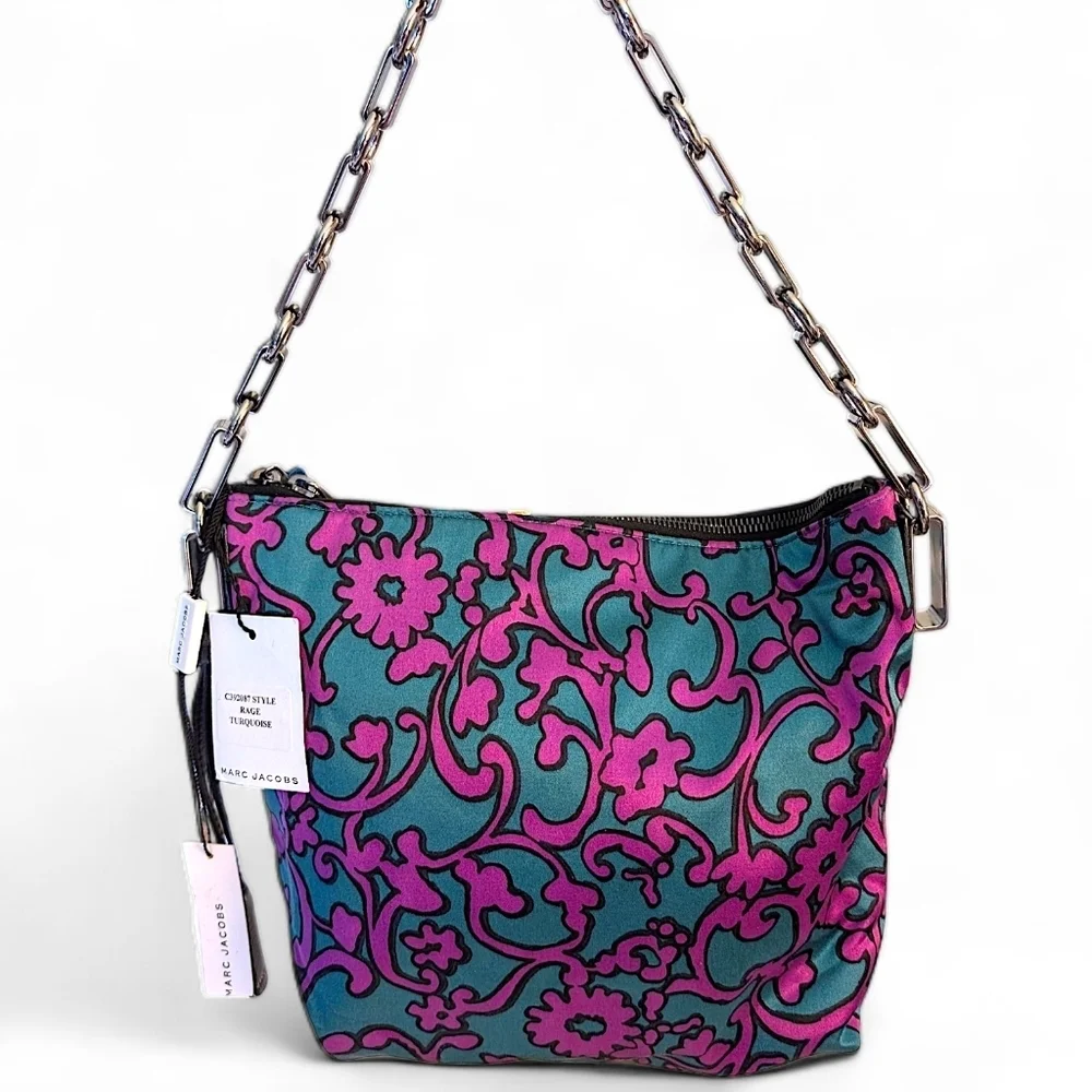 Marc Jacobs Collection Cement Style Shoulder Bag – Rose Turquoise – NWT